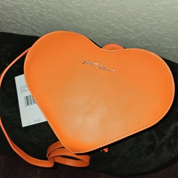 🎃Betsy Johnson Heart Shaped Pumpkin 🎃 Face Crossbody Handbag - NWT Fall & Fun - Picture 10 of 16